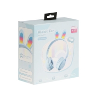 Наушники беспроводные Y08R, накладные, детские, BT 5.1, подсветка, 400 мАч, синий Наушники беспроводные Y08R, накладные, детские, BT 5.1, подсветка, 400 мАч, синий