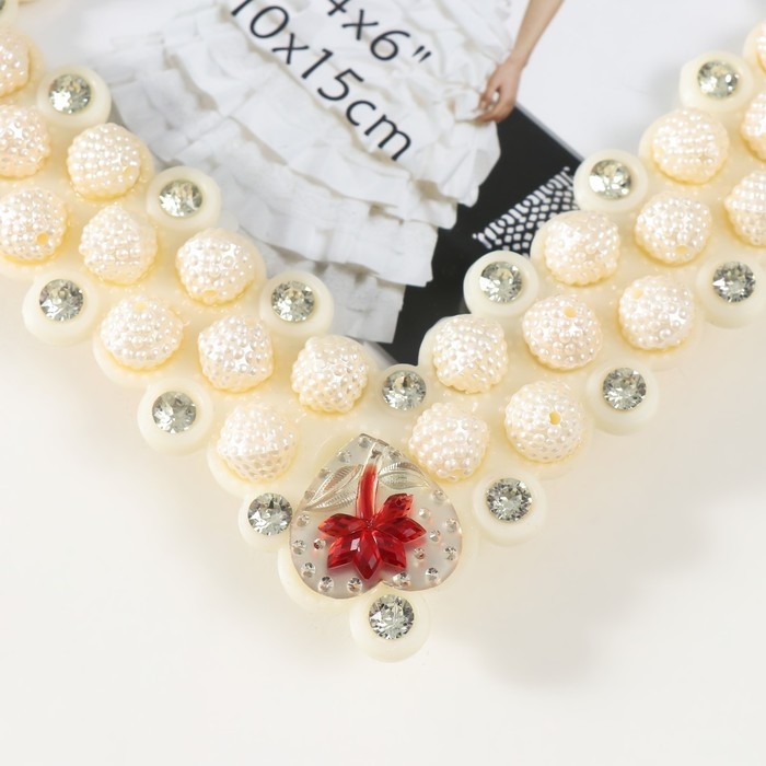 Фоторамка 1038 10х15 см "Жемчуг" пластик, цв. белый