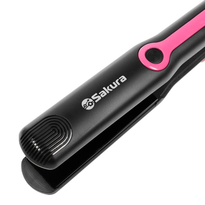 Выпрямитель Sakura SA-4516P, 35 Вт, тефлоновое покрытие, 90х27 мм, 200ºС, розовый Выпрямитель Sakura SA-4516P, 35 Вт, тефлоновое покрытие, 90х27 мм, 200ºС, розовый