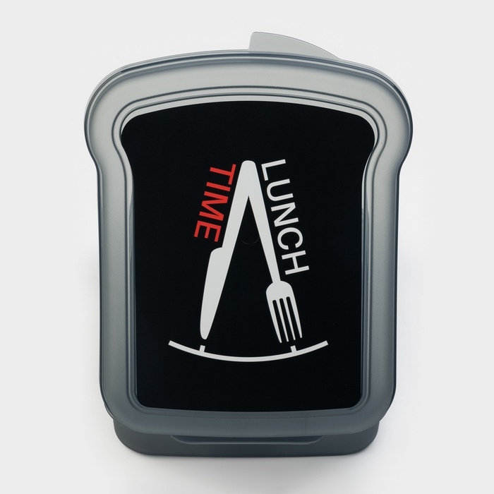 Контейнер для бутербродов, 17&times;13&times;4,2 см, цвет чёрный