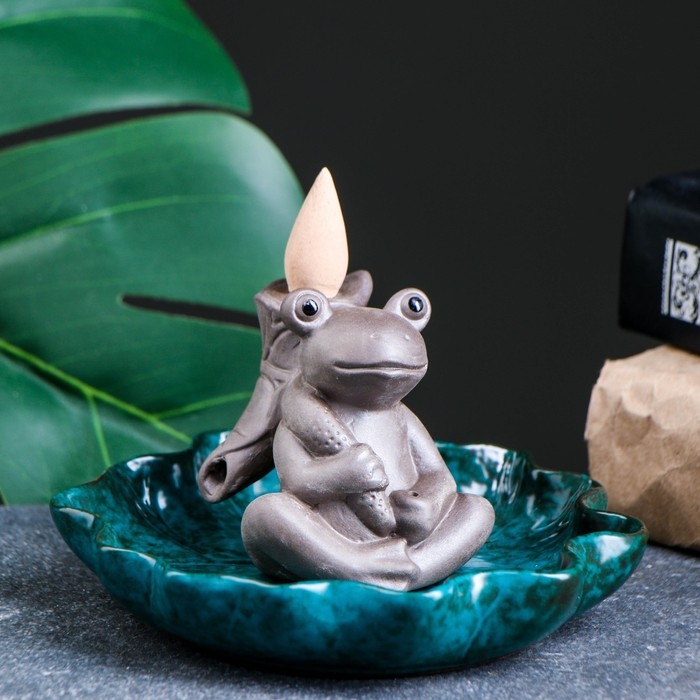 Подставка для благовоний "Лягушонок Вей" 6х4см