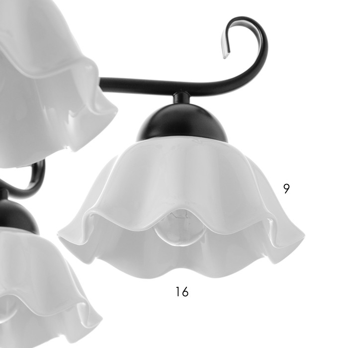 Люстра Люстра "Лукреция" 6хЕ27 40Вт чёрно-белый 77х77х37-72 см BayerLux