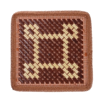 Накидка на сиденье массажная Nova Bright, бамбуковые пластины, коричневая с рисунком Накидка на сиденье массажная Nova Bright, бамбуковые пластины, коричневая с рисунком