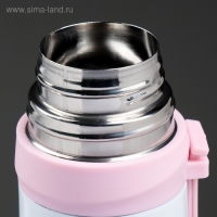 Термос, 500 мл, Гильза "Фламинго", с кружкой, сохраняет тепло 12 ч, 6.5 х 24 см, микс