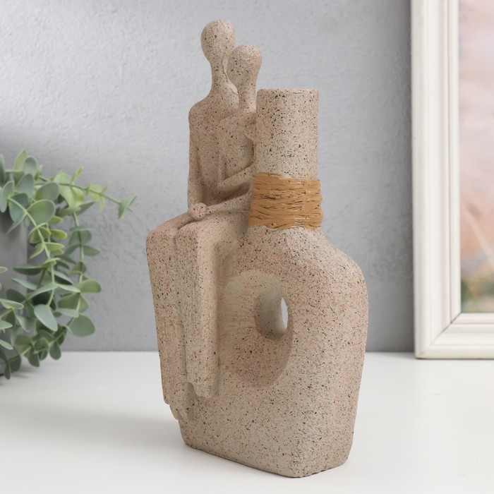 Сувенир полистоун вазон Сувенир полистоун вазон "Песочные люди. Сосуд любви" 24х14,5х6 см