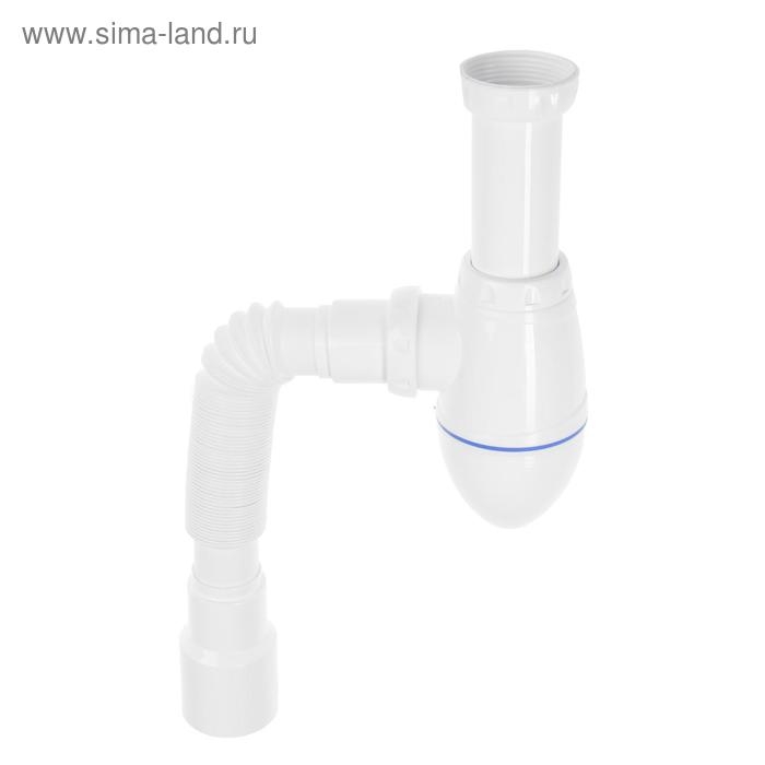 Сифон для раковины Unicorn А420, 1 1/2"/1 1/4"х40 мм, без выпуска, с гибкой трубкой 40/50 мм