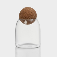 Банки стеклянные для хранения сыпучих продуктов Magistro &laquo;Эко&raquo;, 3 предмета: 450/700/1000 мл, с пробковой крышкой