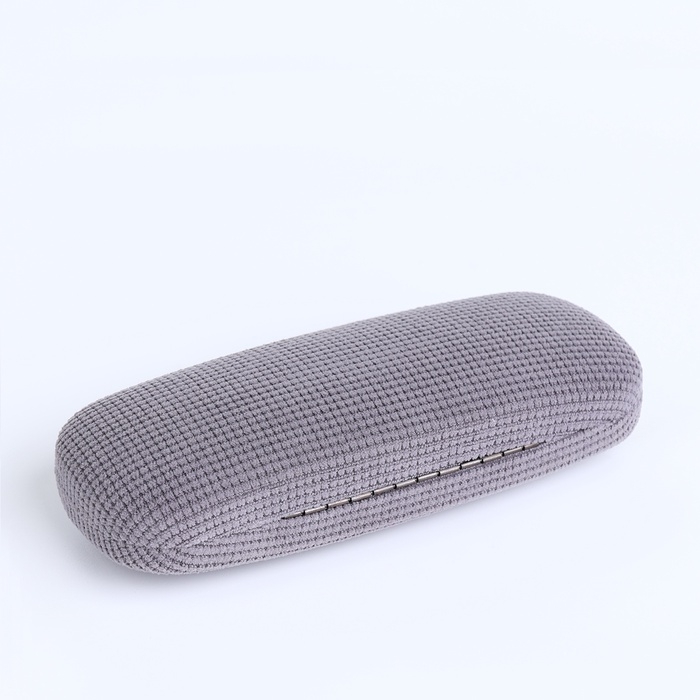 Футляр для очков на хлопушке, длина 16 см, цвет серый