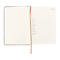 Ежедневник недатированный A5 136 листов, кожзам deVENTE. Marble, твердая обложка с поролоном, перфорация, ляссе, блок 70, коричневый