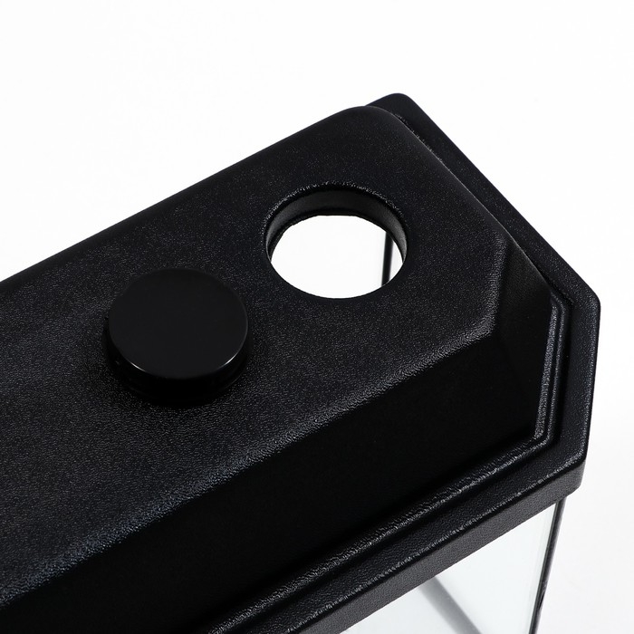 Аквариум Аквариум "Панорамный" с крышкой, 25 литров, 44 х 18,5 х 31/36,5 см, чёрный