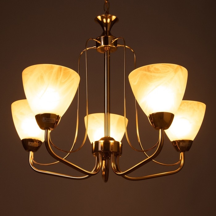 Люстра Люстра "Амелия" 5х60Вт Е27 Золото 59х59х100(60)см