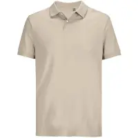 Рубашка поло унисекс Pacific, бежевая (льняная), размер XL Рубашка поло унисекс Pacific, бежевая (льняная), размер XL