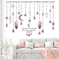 Наклейка пластик интерьерная цветная "Кристаллы и бахрома" 60х90 см Наклейка пластик интерьерная цветная "Кристаллы и бахрома" 60х90 см