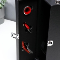 Шкатулка дерево, кожзам под бутылку "Гладкая кожа" 3 предмета 35х11х12 см Шкатулка дерево, кожзам под бутылку "Гладкая кожа" 3 предмета 35х11х12 см