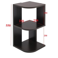 Полка угловая настольная и навесная Лео №3, 250х250х660, Венге