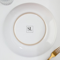 Тарелка керамическая &laquo;Акварель&raquo;, 25.5 см, цвет белый