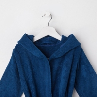 Халат махровый детский "Всегда первый" р. 30 (98-104 см), синий