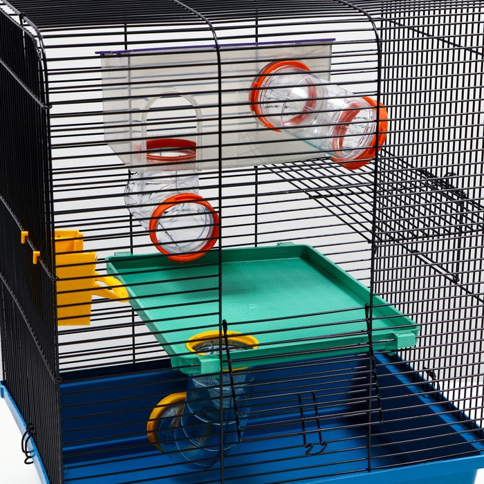 Клетка для грызунов трехярусная, туннели микс видов 39 x 29 х 46 см, микс цветов Клетка для грызунов трехярусная, туннели микс видов 39 x 29 х 46 см, микс цветов