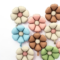 Шар фольгированный 19" &laquo;Ромашка&raquo;, матовый, цвет шоколадный