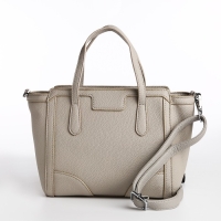 Сумка женская тоут на молнии, цвет серый