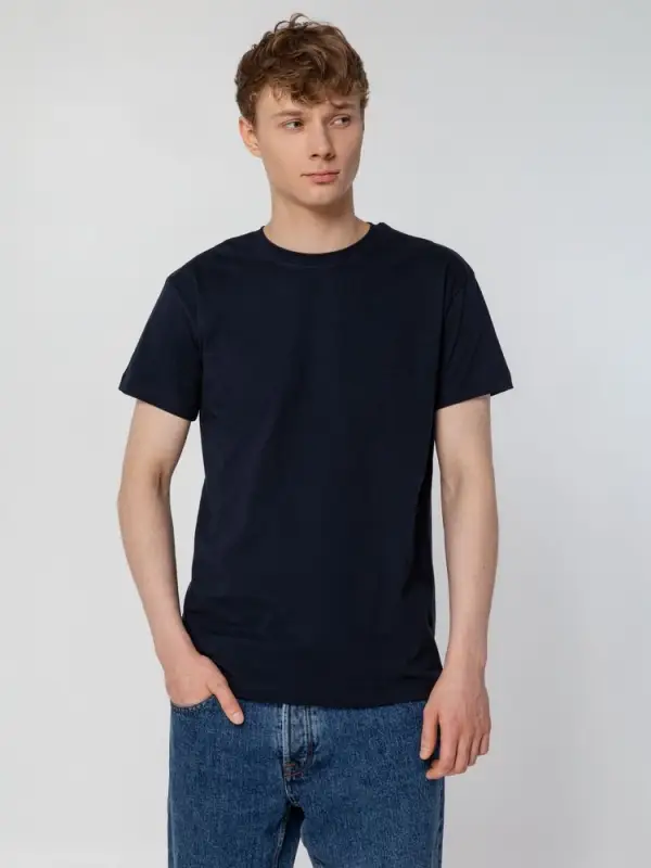 Футболка унисекс T-Bolka 160, темно-синяя, размер XS