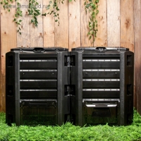 Компостер пластиковый Module, 800 л, с крышкой, 135 &times; 72 &times; 82,6 см, чёрный