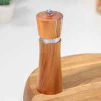 Мельница для специй Magistro Wooden, 5&times;16,5 см, керамический механизм, цвет коричневый