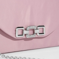 Сумка-клатч на магните, цвет розовый