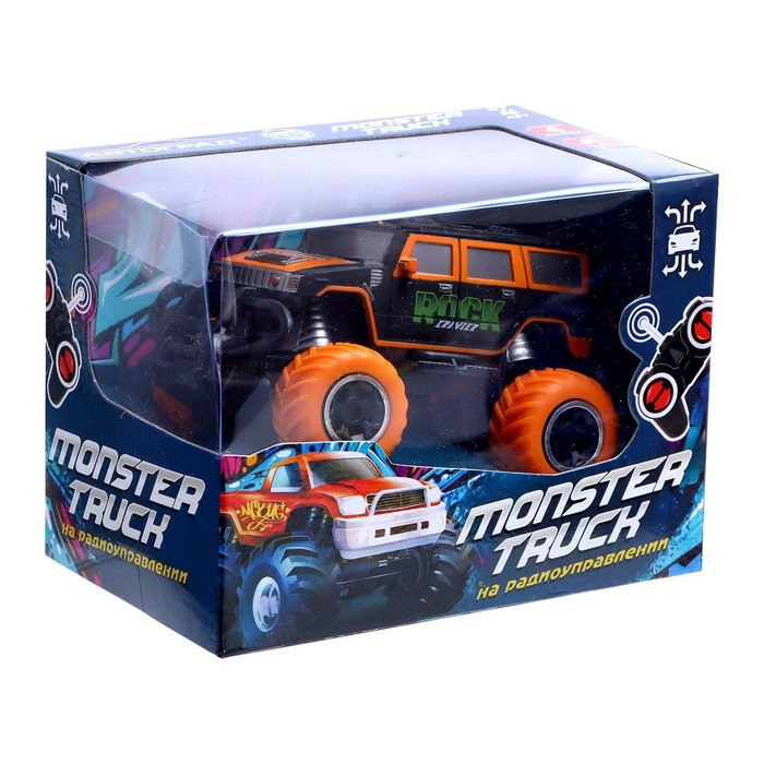 Джип радиоуправляемый &laquo;Граффити&raquo;, работает от батареек, цвет оранжевый