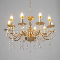 Люстра "Сандра" 10хЕ14 40Вт золото 62х62х32 см