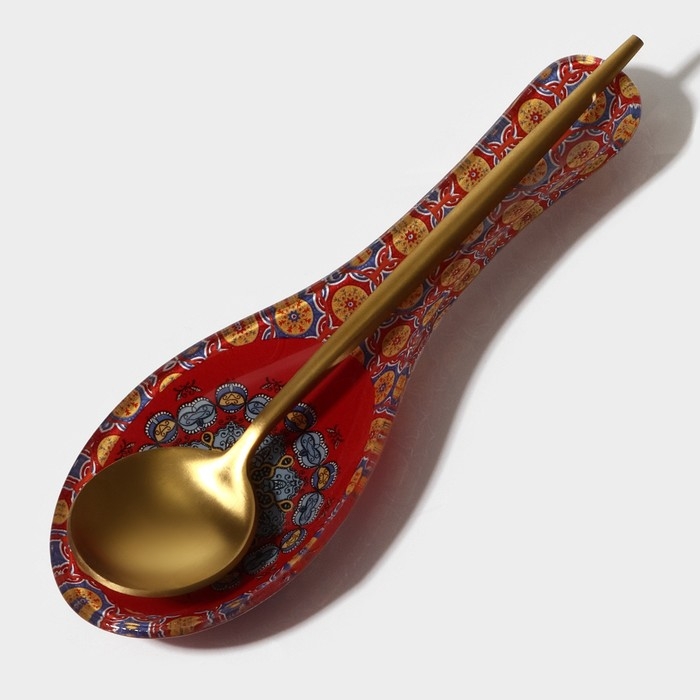 Подставка стеклянная под ложку Доляна &laquo;Крац&raquo;, 21,5&times;7,5&times;1,4 см