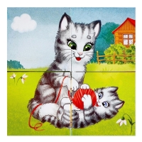 Кубики картонные &laquo;Мамы и дети&raquo;, 4 шт