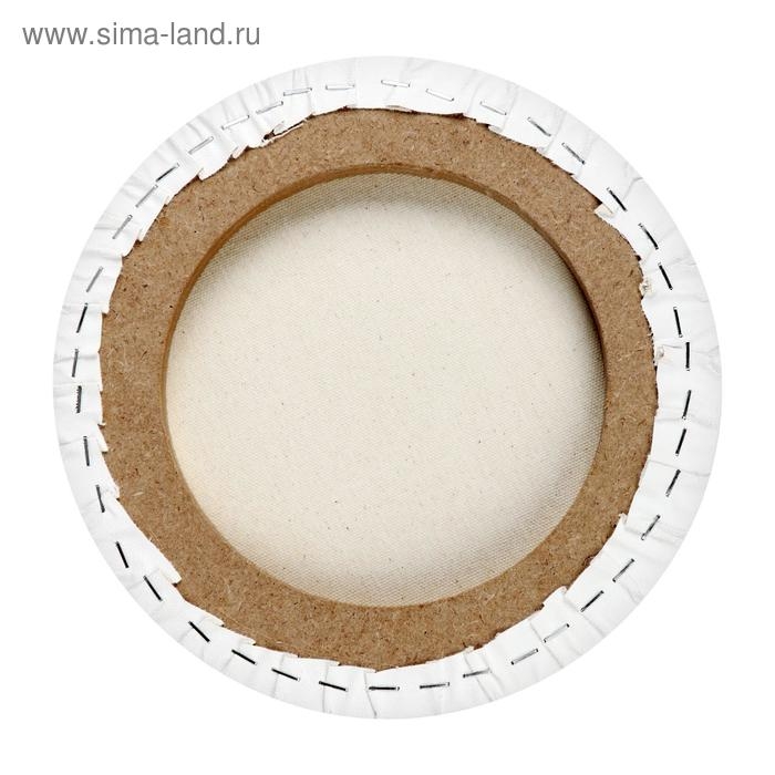 Холст круглый на подрамнике Calligrata, d-25 см, 2 см, хлопок 100%, акриловый грунт, cреднезернистый, 380 г/м&sup2;