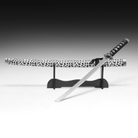 Сувенирное оружие &laquo;Катана на подставке&raquo;, темно серые ножны под леопарда, 89см