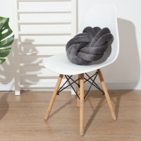 Подушка-узел &laquo;Этель&raquo;, d=33см, цвет серый, велюр