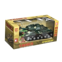 Танк радиоуправляемый &laquo;Защитник&raquo;, с фигуркой солдата, работает от батареек, цвет зелёный
