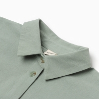 Костюм для девочки (рубашка и шорты) MINAKU, цвет оливковый, рост 122-128 см