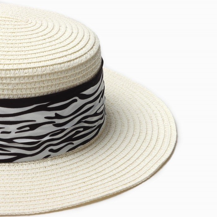 Шляпа женская MINAKU, цв. молочный, р-р 58 Шляпа женская MINAKU, цв. молочный, р-р 58