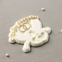 Силиконовая форма «С днём свадьбы», 10×8,5 см, цвет прозрачный Силиконовая форма «С днём свадьбы», 10×8,5 см, цвет прозрачный