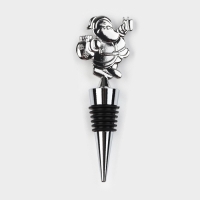 Пробка для бутылки Доляна «Дедушка Мороз», цвет серебристый Пробка для бутылки Доляна «Дедушка Мороз», цвет серебристый