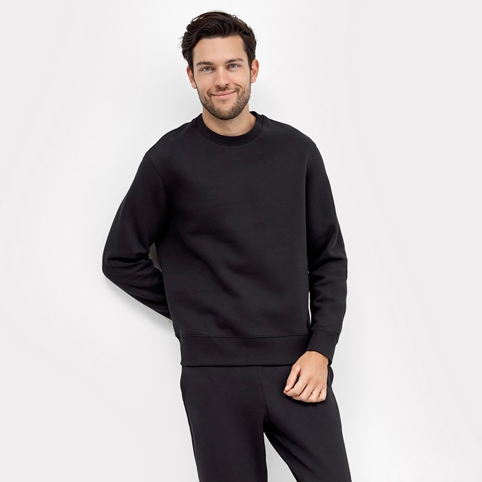 Свитшот мужской НАЧЁС, цвет чёрный, размер 52