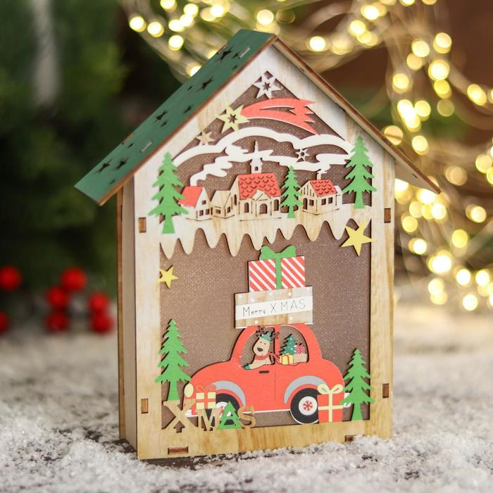 Фигурка новогодняя свет Фигурка новогодняя свет "Зима в подарках" 15х18 см