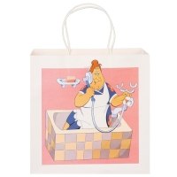 Пакет подарочный, 22х22х11 см, крафт, упаковка, Малыш и Карлсон
