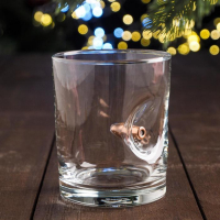 Стакан "Непробиваемый. Новый год", для виски, с пулей, 250 мл