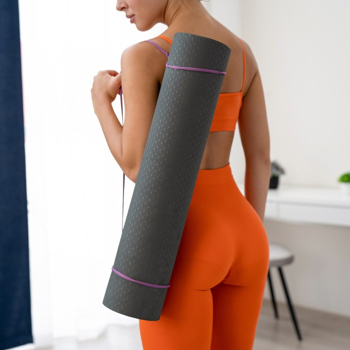 Коврик для йоги Sangh, 183&times;61&times;0,6 см, цвет тёмно-зелёный