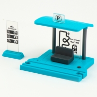 Детская остановка, со знаками дорожного движения для железной дороги, 15 &times; 12,5 &times; 11 см