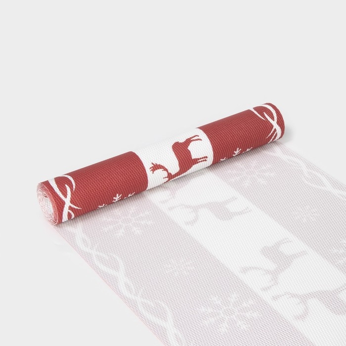 Дорожка новогодняя на стол Доляна &laquo;Новый год&raquo;, сервировочная, 180&times;30 см