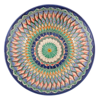 Ляган Риштанская Керамика "Узоры", 33 см, глубокий, синий Ляган Риштанская Керамика "Узоры", 33 см, глубокий, синий