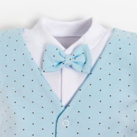 Боди Крошка Я "Костюм", белый/голубой, МИКС, рост 86-92 см