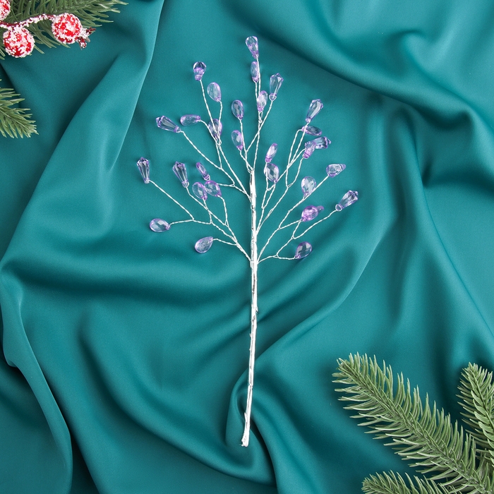 Декор Декор "Хрустальная сказка" 23 см, капелька сиреневая